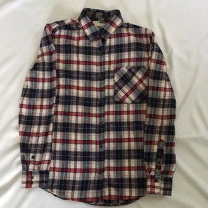 Forever 21 red, white, and blue plaid flannel